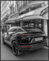 Posterizer 1 pcs-modern chic black car passing by luxury stores 1-Photography Art- Gift for Women, Fashionistas, Designer Fashion Fans-Decor for H...